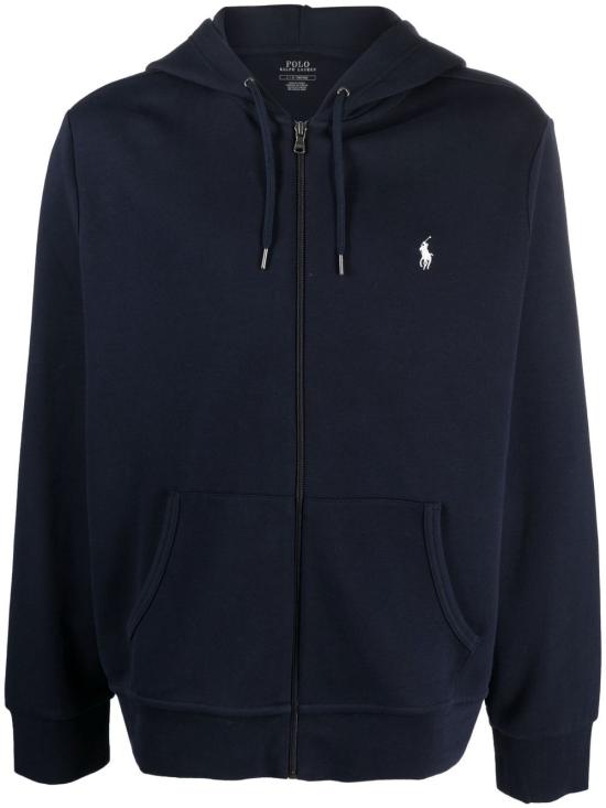26SS 랄프 로렌 더블 니트 풀 지퍼 후디 710888282 002 NAVY