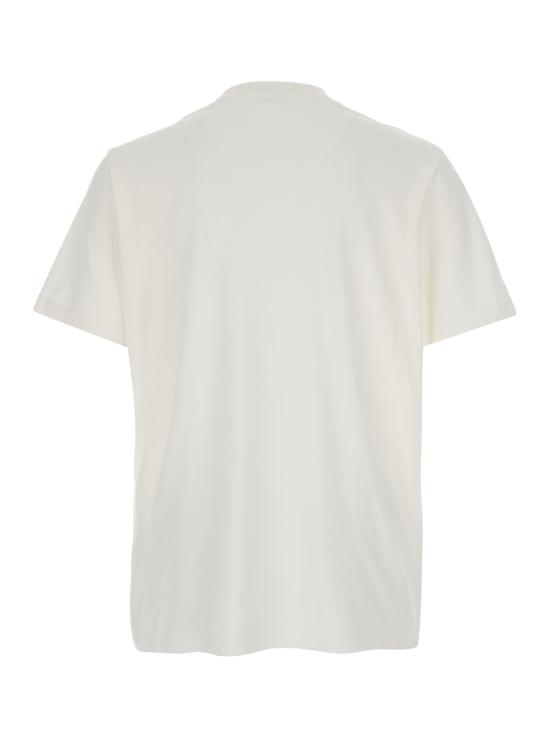 26SS 몽클레어 자수 트라이컬러 로고 코튼 티셔츠 8C00074 89B8Q 034 WHITE DOM - MONCLER