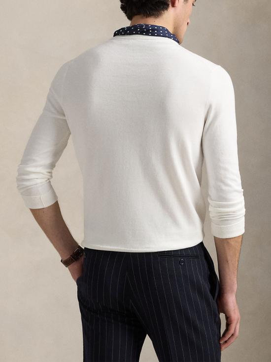 26SS 랄프 로렌 코튼 크루넥 스웨터 710890558 506 WHITE - RALPH LAUREN