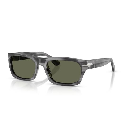 26SS 페르솔 선글라스 0Po3398s 직사각형 회색 아세테이트  (어두운 색 렌즈) - PERSOL