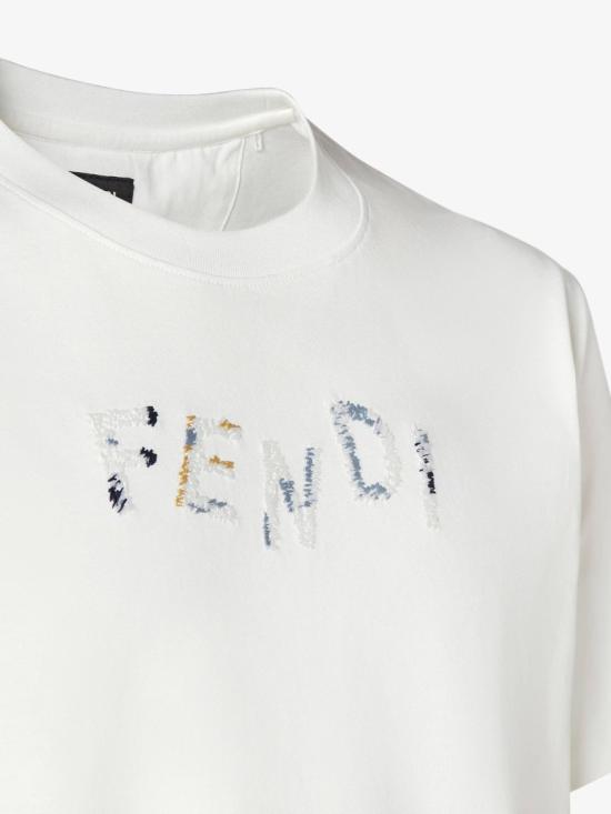 26FW 펜디 반팔 티셔츠 FY1319 AUOB White - FENDI