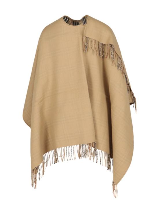 26SS 버버리 체크 울 리버시블 케이프 8071673A7026 Neutrals - BURBERRY