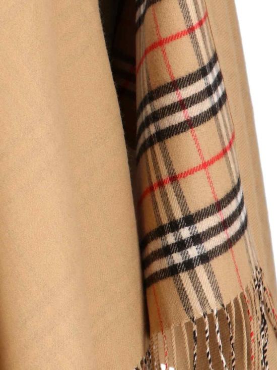 26SS 버버리 체크 울 리버시블 케이프 8071673A7026 Neutrals - BURBERRY