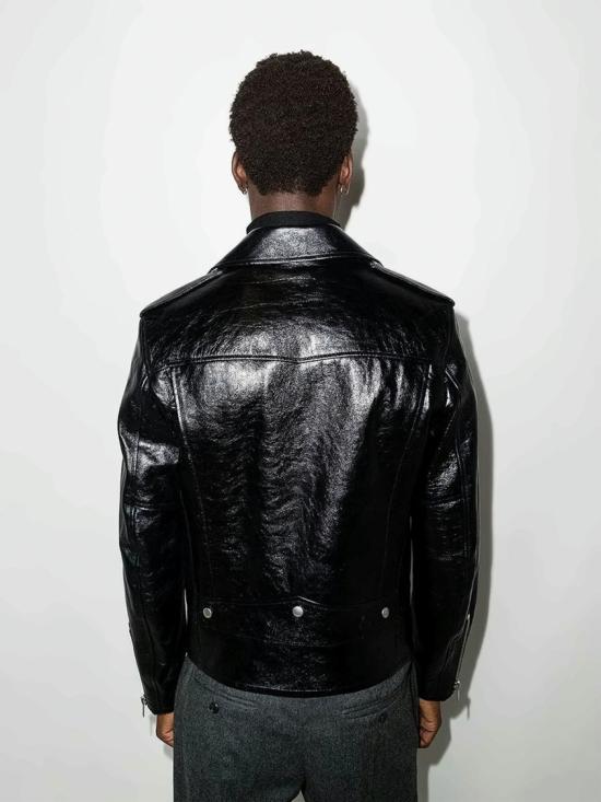  생로랑 가죽 자켓 484284 YC2NI Black - SAINT LAURENT