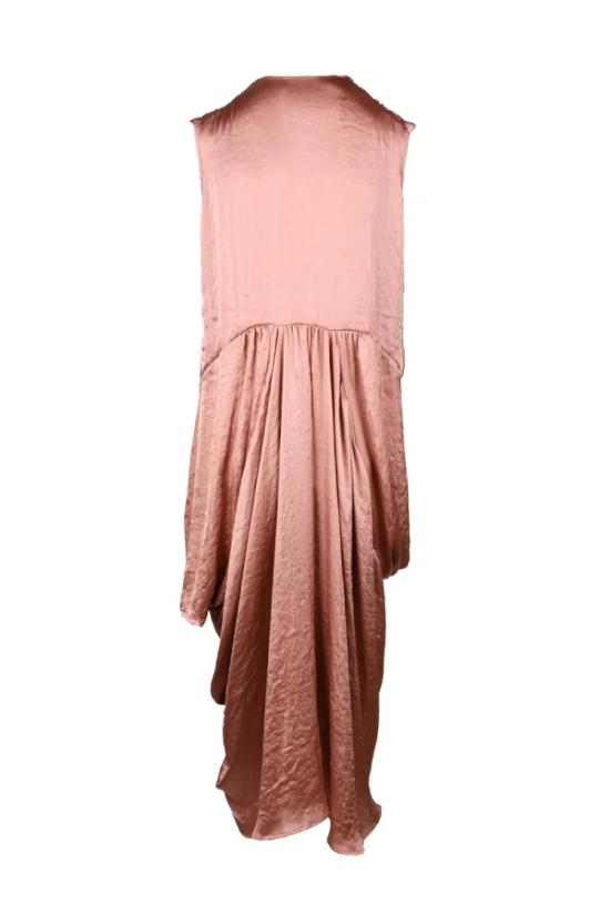  Collection Privee? 미디 원피스 새틴 소재로 마감된 비대칭 드레이핑 롱 드레스 - COLLECTION PRIVEE