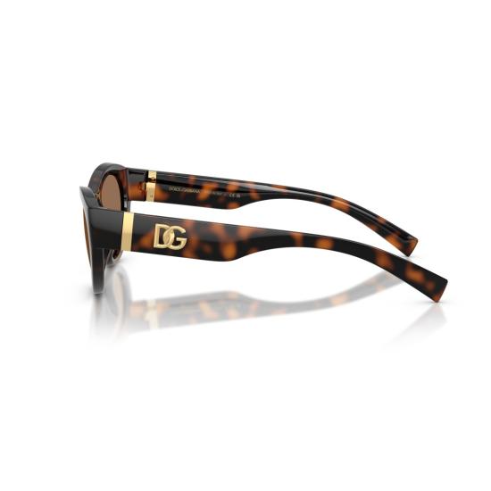 26SS 돌체앤가바나 선글라스 0Dg6207 호피무늬 캣아이  (골드톤 로고 디테일) - DOLCE & GABBANA