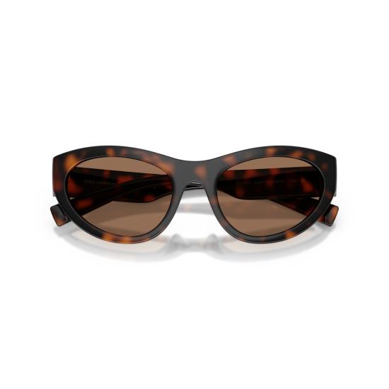 26SS 돌체앤가바나 선글라스 0Dg6207 호피무늬 캣아이  (골드톤 로고 디테일) - DOLCE & GABBANA