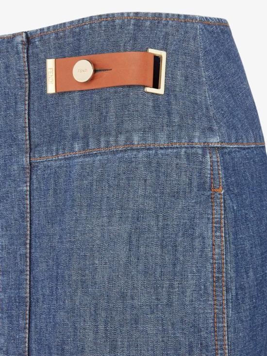 26FW 펜디 데님 스커트 FLQ609 AW8H Blue - FENDI