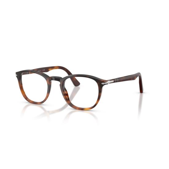 26SS 페르솔 안경 0Po3143v 원형 아세테이트 안경테 (호피 무늬) - PERSOL