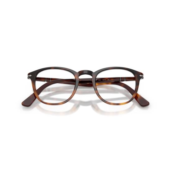 26SS 페르솔 안경 0Po3143v 원형 아세테이트 안경테 (호피 무늬) - PERSOL