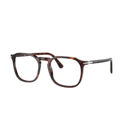 26SS 페르솔 안경 0Po3337v 사각형 아세테이트 안경테 (호피 무늬) - PERSOL