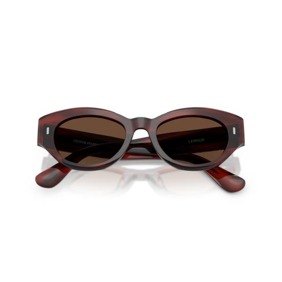 26SS 올리버피플스 선글라스 0Ov5615su 메탈릭 액센트가 있는 캣아이 호피무늬 - OLIVER PEOPLES