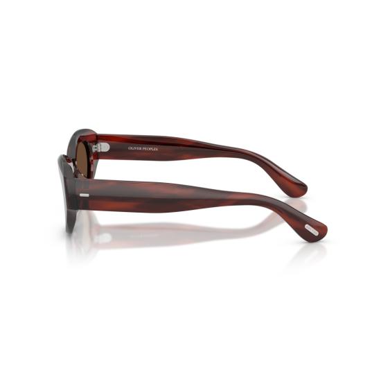 26SS 올리버피플스 선글라스 0Ov5615su 메탈릭 액센트가 있는 캣아이 호피무늬 - OLIVER PEOPLES