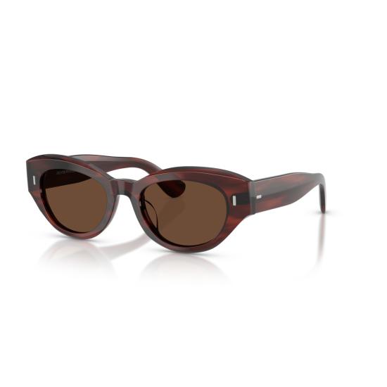 26SS 올리버피플스 선글라스 0Ov5615su 메탈릭 액센트가 있는 캣아이 호피무늬 - OLIVER PEOPLES