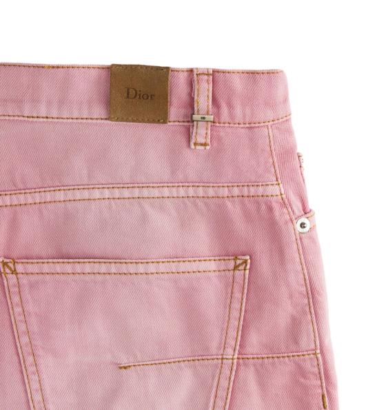 26SS 디올 데님 스커트 622J70A3D45 Pink - DIOR