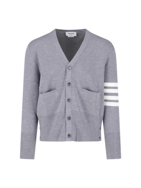 25FW 톰브라운 울 4바 브이넥 가디건 MKC160A 00014055 Grey