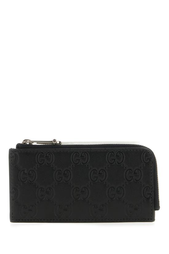 26SS 구찌 GG 엠블럼 카드 케이스 850185AAFDV 1000 Nero