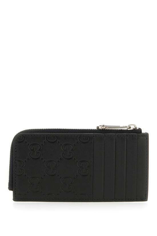 26SS 구찌 GG 엠블럼 카드 케이스 850185AAFDV 1000 Nero - GUCCI