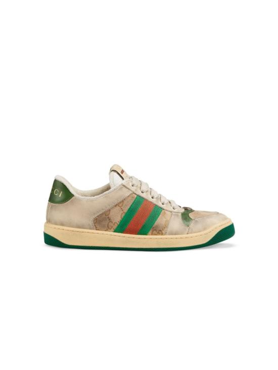 26FW 구찌 스크리너 레더 스니커즈 570443 9Y9209666 Beige - GUCCI