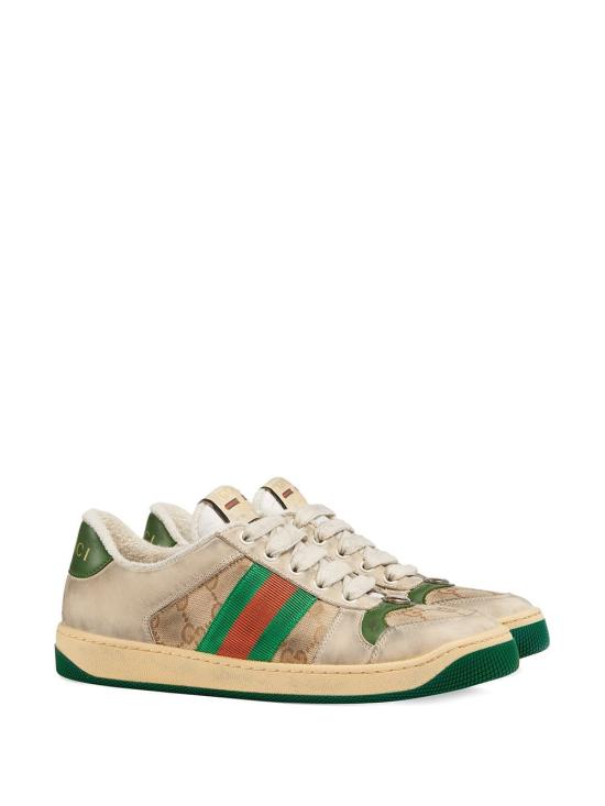 26FW 구찌 스크리너 레더 스니커즈 570443 9Y9209666 Beige - GUCCI