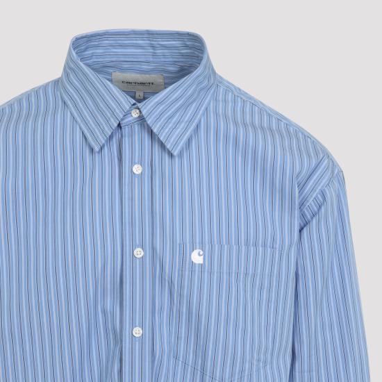26FW 칼하트 WIP 긴팔 셔츠 I0368053T5XX KEENE STRIPE CURACAO - CARHARTT WIP