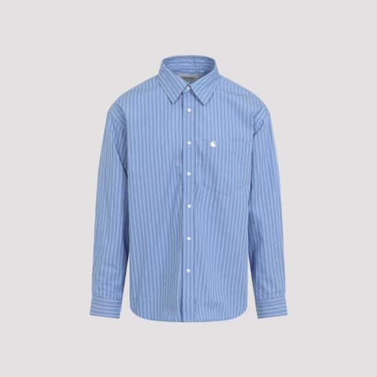 26FW 칼하트 WIP 긴팔 셔츠 I0368053T5XX KEENE STRIPE CURACAO