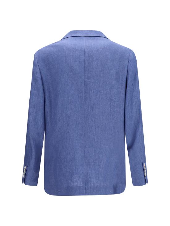 26SS 브루넬로 쿠치넬리 리넨 디컨스트럭티드 재킷 MB4307BTD C013 BLUE - BRUNELLO CUCINELLI