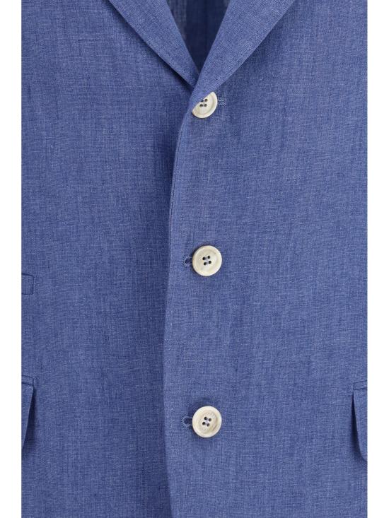 26SS 브루넬로 쿠치넬리 리넨 디컨스트럭티드 재킷 MB4307BTD C013 BLUE - BRUNELLO CUCINELLI