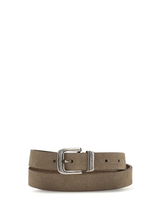 26SS 브루넬로 쿠치넬리 가죽 벨트 MAUGP259 C4298 BEIGE