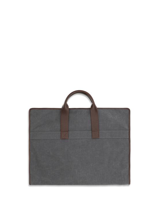 26SS 브루넬로 쿠치넬리 카프스킨 슈트 케이스 MWN4CU390 CAW48 GREY - BRUNELLO CUCINELLI