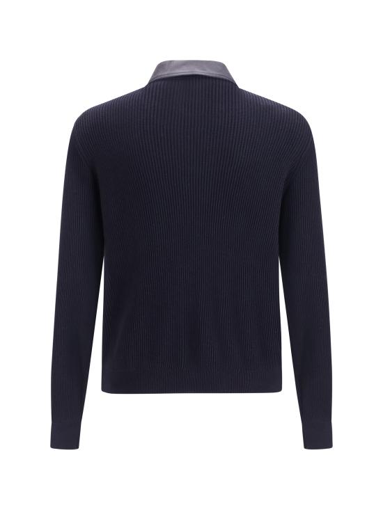 26SS 브루넬로 쿠치넬리 가죽 자켓 MPMAH2077 CLJ86 BLUE - BRUNELLO CUCINELLI