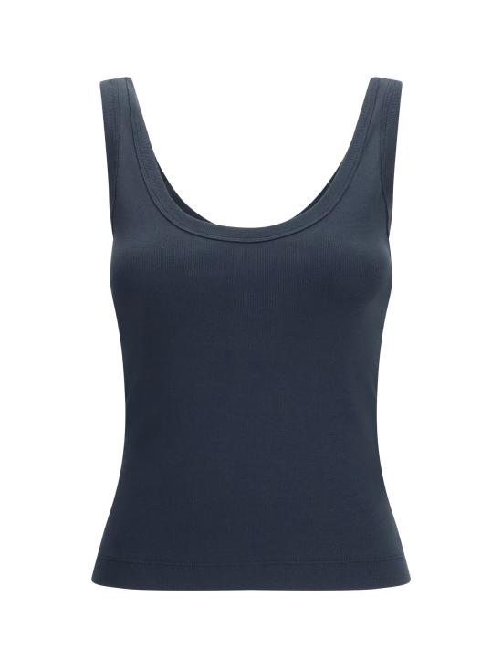 26SS 브루넬로 쿠치넬리 민소매 티셔츠 M0TC8FX210 C7186 BLUE