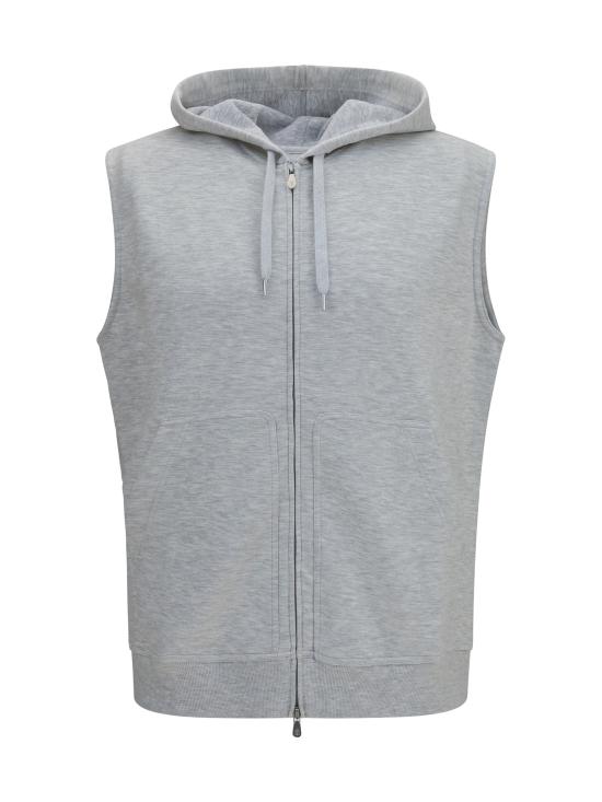 26SS 브루넬로 쿠치넬리 후드 티셔츠 MM8319079G C1250 GREY