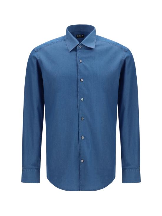 26SS 에르메네질도제냐 긴팔 셔츠 UHX25A3SRO1002G 054 BLUE