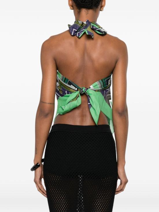 26SS 미소니 민소매 티셔츠 TOQ4CMDA685 0002 Green - MISSONI