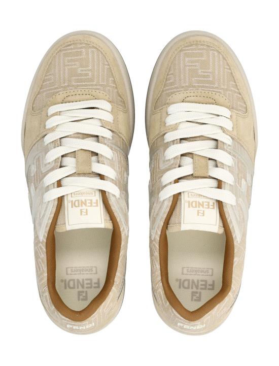 26SS 펜디 매치 FF 자카드 스니커즈 7E1688AY9B F1TNU BEIGE - FENDI