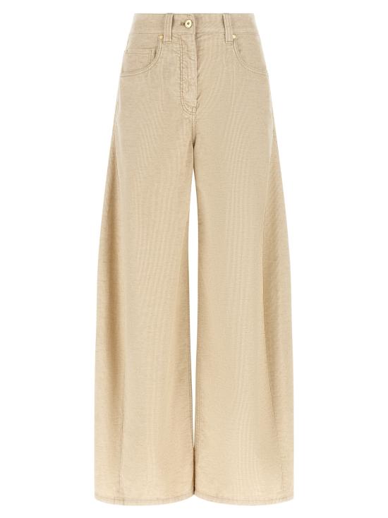 26FW 브루넬로 쿠치넬리 스트레이트 팬츠 MP185P4059C9881 Beige