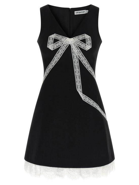 26FW 셀프 포트레이트 숏 원피스 PF26004SBBLACK White Black