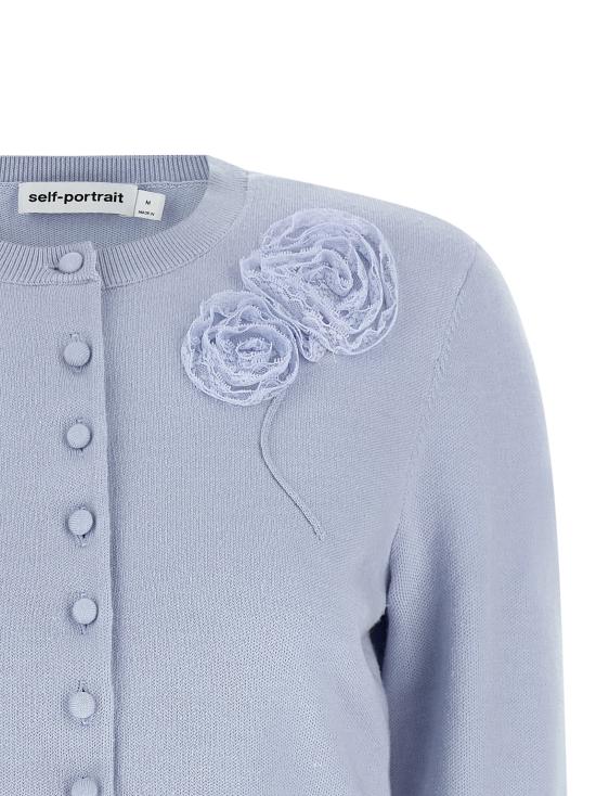 26FW 셀프 포트레이트 가디건 PF26068CBLBLUE Light Blue - SELF PORTRAIT
