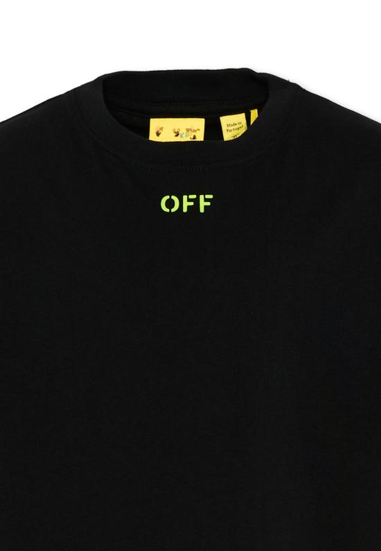 26SS [키즈] 오프화이트 티셔츠 44BAA002S26J004001 BLACK - OFF WHITE