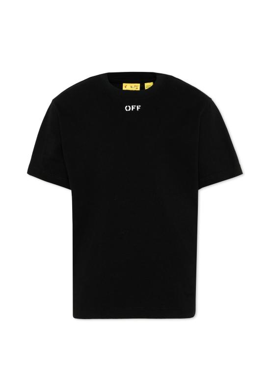 26SS [키즈] 오프화이트 티셔츠 44BAA002S26J006001 BLACK