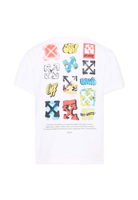 26SS [키즈] 오프화이트 티셔츠 44BAA002S26J007100 WHITE - OFF WHITE