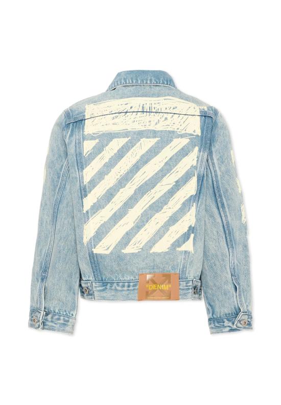 26SS [키즈] 오프화이트 데님 자켓 44GYE001S26D001452 DENIM - OFF WHITE