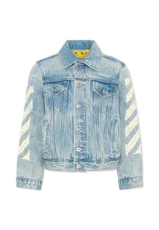 26SS [키즈] 오프화이트 데님 자켓 44GYE001S26D001452 DENIM