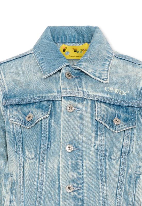 26SS [키즈] 오프화이트 데님 자켓 44GYE001S26D001452 DENIM - OFF WHITE