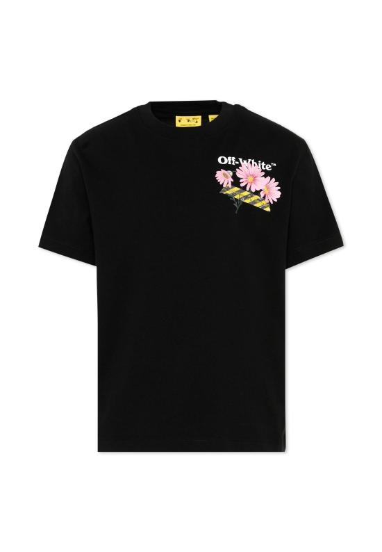 26SS [키즈] 오프화이트 티셔츠 44GAA001S26J004001 BLACK