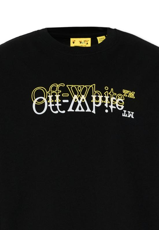 26SS [키즈] 오프화이트 티셔츠 44BAB001S26J001001 BLACK - OFF WHITE