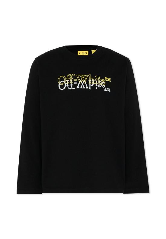 26SS [키즈] 오프화이트 티셔츠 44BAB001S26J001001 BLACK