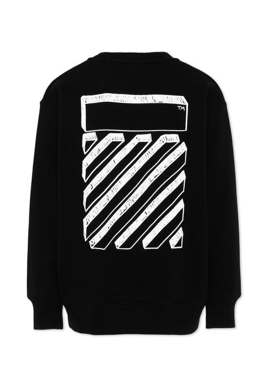 26SS [키즈] 오프화이트 니트/스웻셔츠 44BBA001S26F008001 BLACK