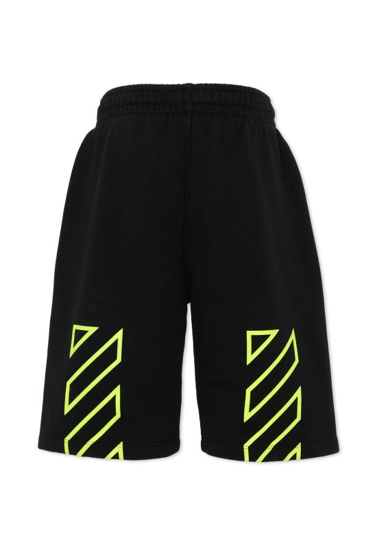 26SS [키즈] 오프화이트 쇼츠/버뮤다 44BCI001S26F002001 BLACK - OFF WHITE